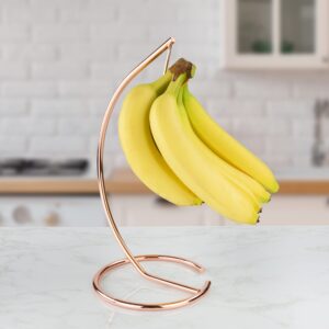 Spectrum Euro Banana Holder (Copper) - Steel Fruit Hanger for Kitchen & Home Countertop Storage Organization