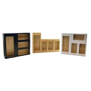 ziplock bag storage organizer (natural wood)
