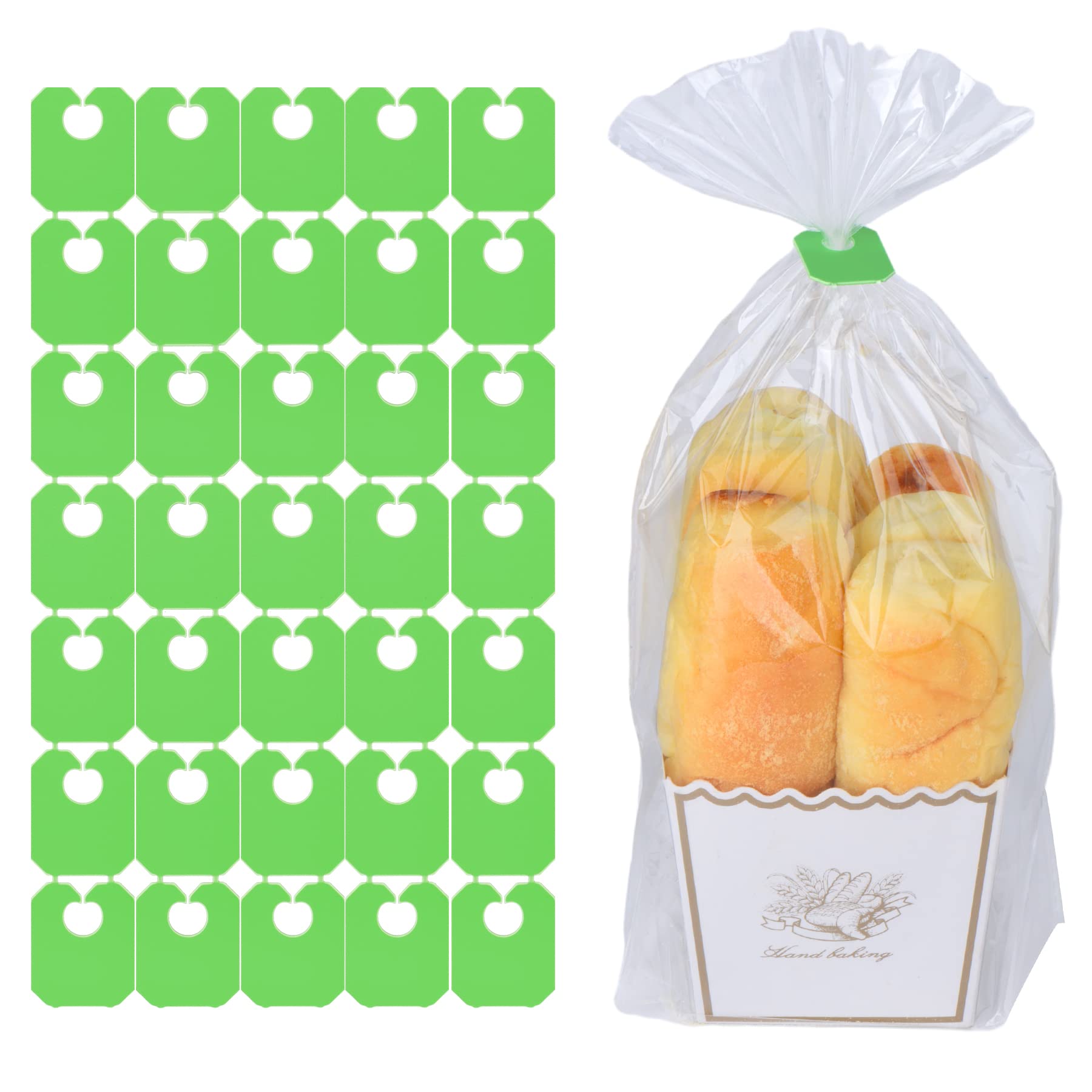 Reusable Plastic Bread Bag Clips, Keep Your Food Fresh After Opening, also usable as Food Storage Bag Clips - 7/8 x 1 inches (100 Pieces)