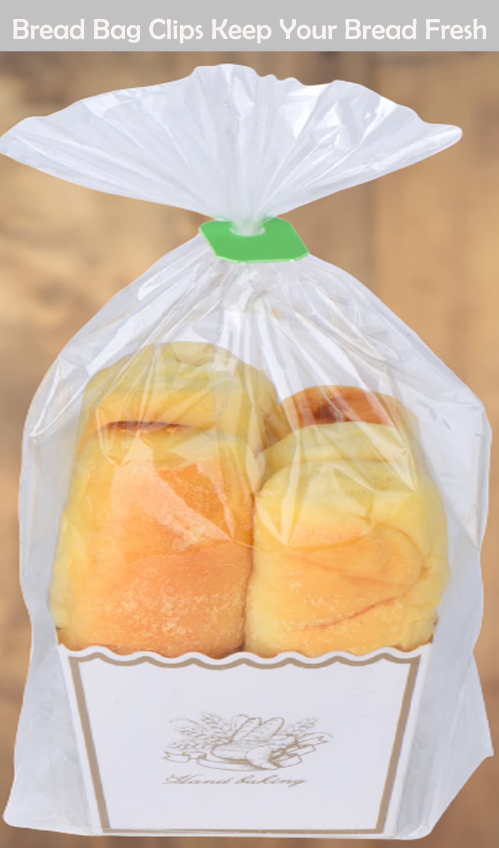 Reusable Plastic Bread Bag Clips, Keep Your Food Fresh After Opening, also usable as Food Storage Bag Clips - 7/8 x 1 inches (100 Pieces)