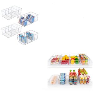 4 pack pantry organization and storage and 8 pack refrigerator organizer
