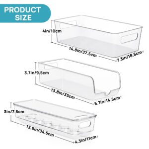 4 pack pantry organization and storage and 8 pack refrigerator organizer