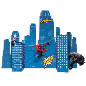 ultimate multicolor spider man web decorating kit - 1 set - exclusive web-tastic design & fun atmosphere - ideal for kids birthday celebration