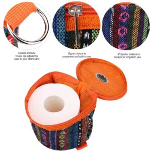 Tissue Holder Toilet Paper Storage Holder Outdoor Hiking Roll Paper Hanging Cover Wipes Box Case Holder Storage Bag with Hook for Camping Tent Home Office Toilet Paper Holder Camping