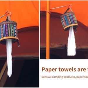 Tissue Holder Toilet Paper Storage Holder Outdoor Hiking Roll Paper Hanging Cover Wipes Box Case Holder Storage Bag with Hook for Camping Tent Home Office Toilet Paper Holder Camping