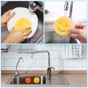 AUAUY Sponge Holder, 1 Pcs Kitchen Sponge Holder, Sponge Holder for Kitchen Bathroom Sink with Suction Cup Installation, Designed for Round Sponges, Dishwasher Safe(Sponges Not Included)