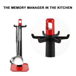 Hemoton 1pc Kitchen Utensil Stand To Rotate Tableware Rubber Container