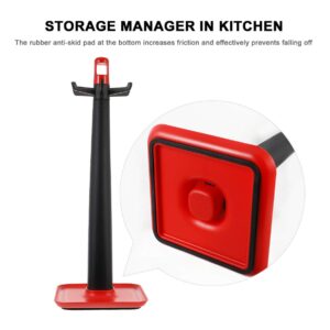 Hemoton 1pc Kitchen Utensil Stand To Rotate Tableware Rubber Container