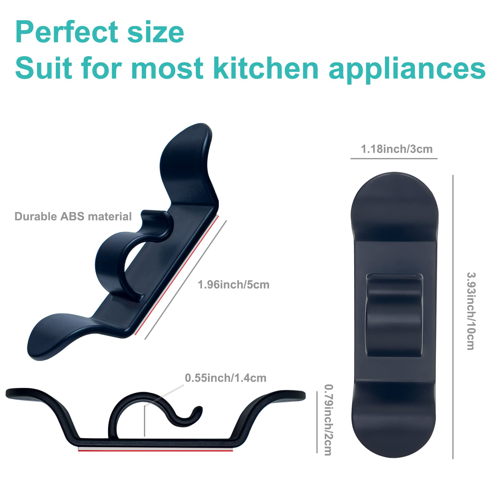 Cord Organizer for Kitchen Appliances Upgraded Adhesive Cord Holder Wrapper Kitchen Gadgets Keeper Cable Organizer Stick On Mixer, Microwave Oven, Coffee Maker, Air Fryer Toaster