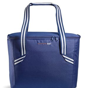 Rachael Ray Field Tote Cooler Bag, Soft Sided Zippered Cooler Tote, Insulated and Leak Proof Grocery Bag, Portable Travel Cooler, Hot or Cold Carrier, Navy