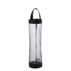 moonring mesh bag holder garbage recycling containers plastic bag holder for trash bags storage,black