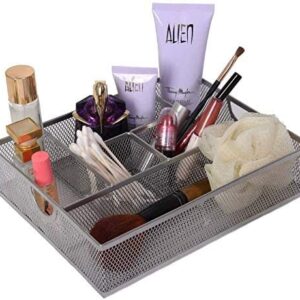 YBM HOME Cosmetic Storage Makeup Organizer Holds Your Cosmetics, Makeup Brushes, Pencils and Accessories, Designed for Vanity Bathroom or Counter Dresser, Stainless Steel Mesh Design 2262