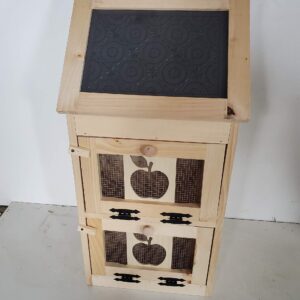 country barn gifts Amish Made Unfinished Pine 2 Door Vegetable Box with Bread Compartment for Kitchen Storage