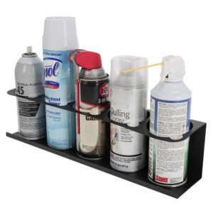 bisupply large spray bottle holder wall mount bottle caddy, empty - 32oz spray can holder rack organizer storage hanger
