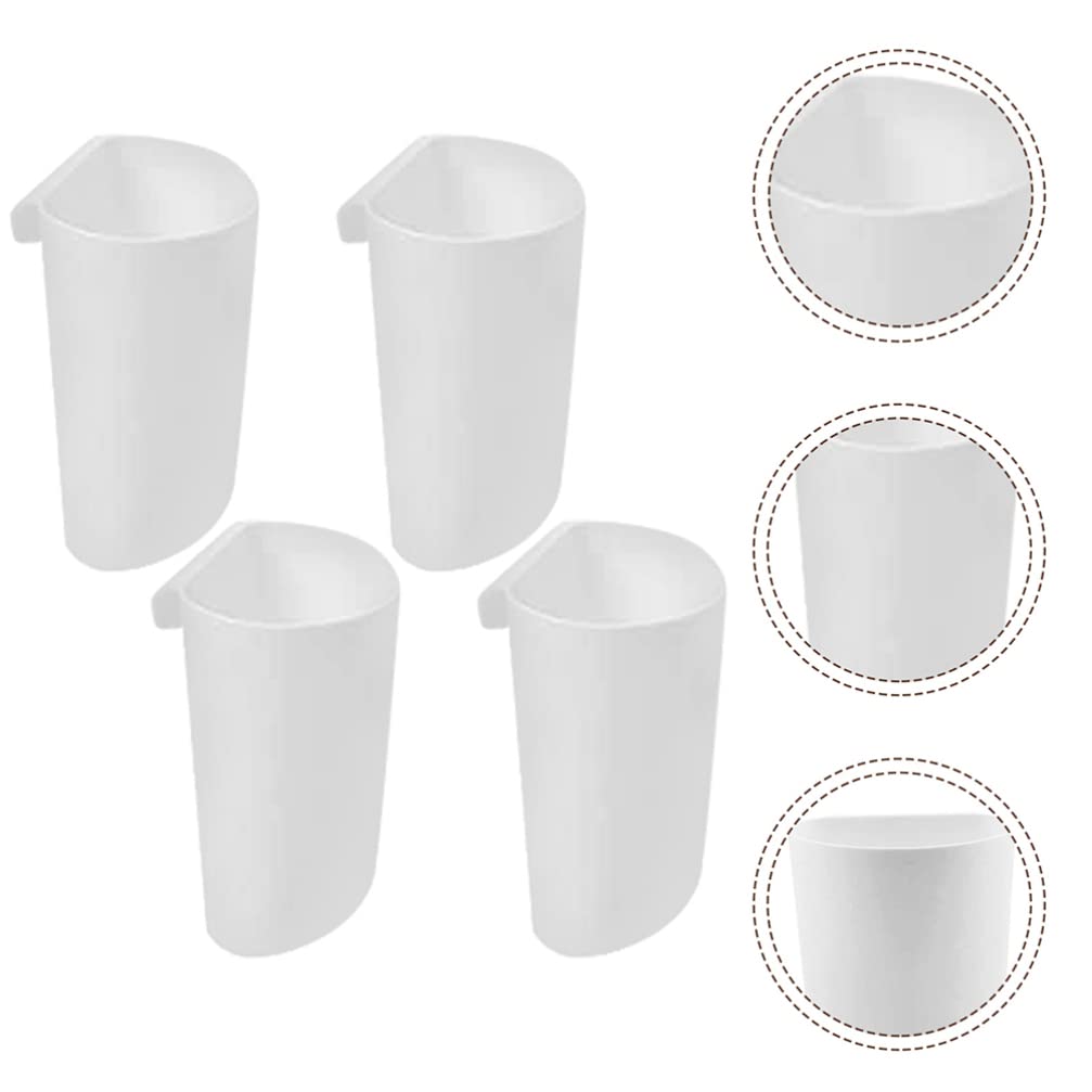 BESTonZON Utility Cart Hanging Cup 4pcs Hanging Cup Holder Rolling Cart Accessories Hanging Bins Pencil Holder Storage Containers Cup Hanging Buckets Makeup Organizers for Craft Supplies