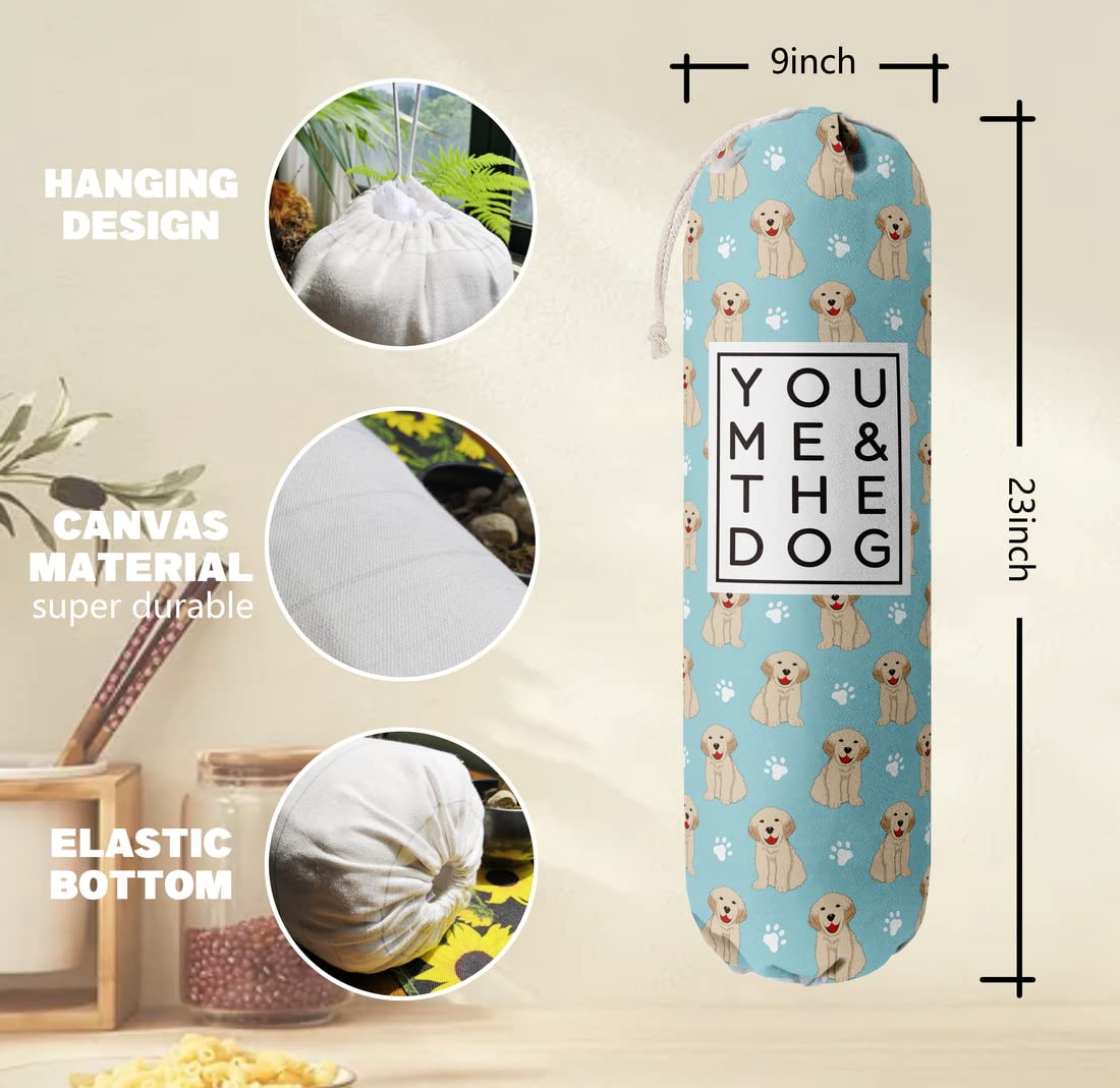 Grocery Bags Holder Organizer For Shopping Bags，Wall Mount Plastic Bags Storage Container Dispensers, Pet Lovers Home Kitchen Gifts For Women, Family, Friends, Dog Mom, Dog Dad(Labrador Retriever)