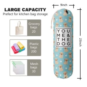 Grocery Bags Holder Organizer For Shopping Bags，Wall Mount Plastic Bags Storage Container Dispensers, Pet Lovers Home Kitchen Gifts For Women, Family, Friends, Dog Mom, Dog Dad(Labrador Retriever)