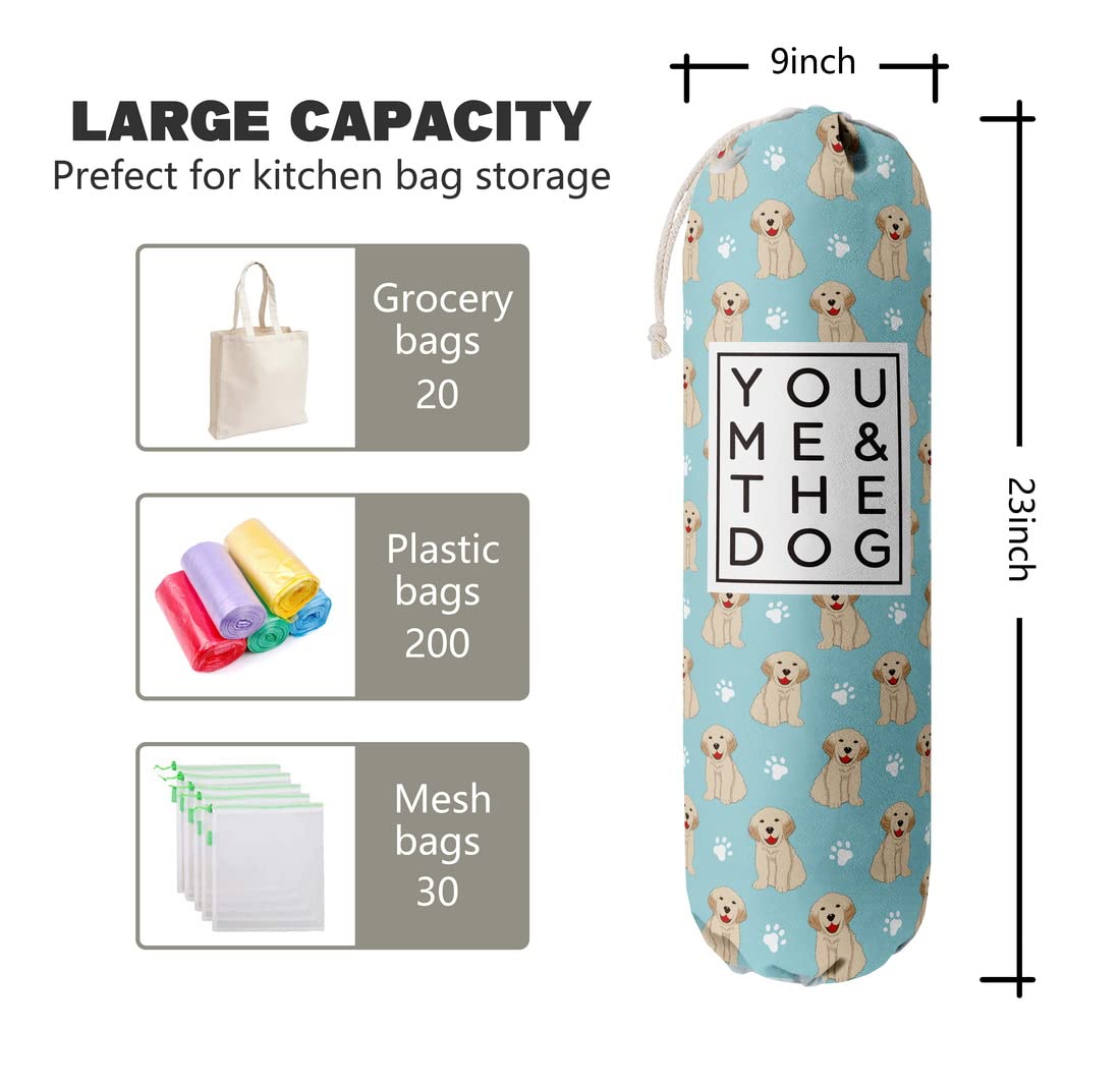 Grocery Bags Holder Organizer For Shopping Bags，Wall Mount Plastic Bags Storage Container Dispensers, Pet Lovers Home Kitchen Gifts For Women, Family, Friends, Dog Mom, Dog Dad(Labrador Retriever)