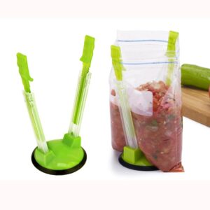 baggy rack holder for food prep bag/plastic freezer bag holder stand, meal planning/prep bag holders