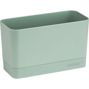 brabantia sink organizer (jade green) non-slip, non-scratch kitchen countertop storage caddy for dish brush, soap, cloths