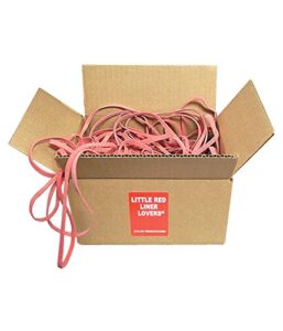 little red liner lovers® trash can rubber bands. case of 144