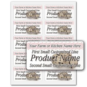 Quail Eggs Rectangle Personalized Farm Home Kitchen Name Store Product Present Mason Jar Labels (A-Label, 100 Labels on 10 Sheets)