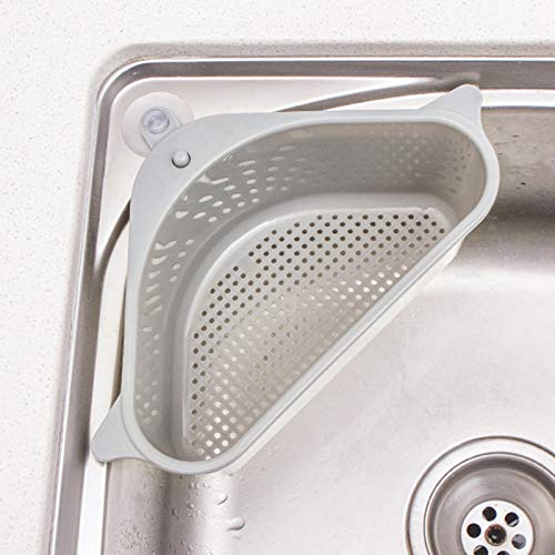 rft Sponge Holder, Sink Caddy Triangular Drain Shelf Storage Rack Sponge Holder for Kitchen Sink Sucker for Kitchen Bathroom Support Corner Hanging Shelf Soap Box.