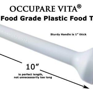 OCCUPARE VITA Food Grade Solid Plastic Food Tamper Pounder Tool for Packing Sauerkraut and Other Healthy Foods for Fermenting into Mason Jars