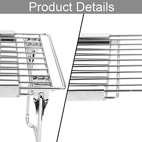 Large Stackable Wire Baskets for Pantry Organization, Expandable Cabinet Shelf Organizer