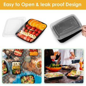 rouyar Disposable Bento Box Reusable Plastic Bento Lunch Box