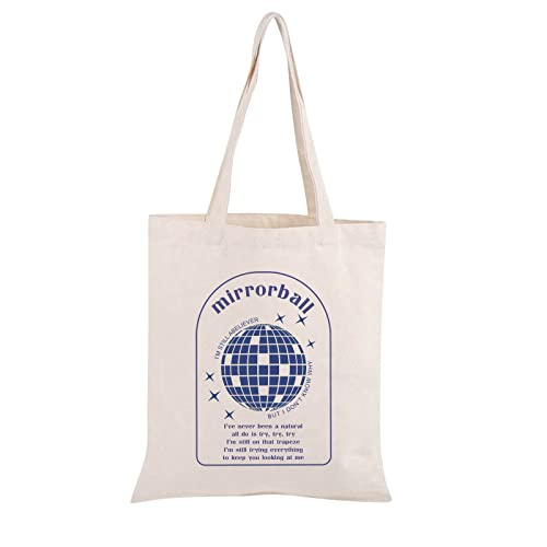 TOBGBE Album Idea Gifts Singer Album Version Tote Bag Singer's Merchandise Song Inspired Shopping Bag Singer Support Gift (Trapeze Tote)