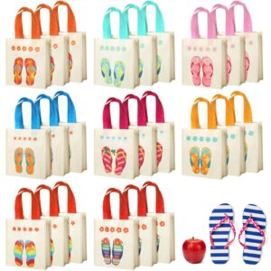 kacctyen 24 pcs summer gift bags end of the year present for kids pool party favors gift bags beach bags for kids totes bag cute reusable travel bags for kids summer tropical end of the year party