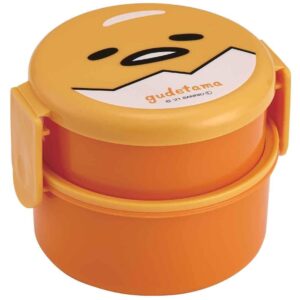 skater onwr1-a round lunch box, 16.9 fl oz (500 ml), with fork, gudetama face, sanrio, made in japan