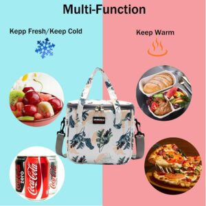 SAMERIO Lunch Bags for Women Large Insulated Lunch Box Cooler Tote Bags Adult Reusable Lunch Boxes for Work Travel Picnic Camping