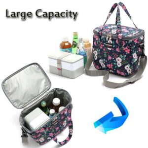 SAMERIO Lunch Bags for Women Large Insulated Lunch Box Cooler Tote Bags Adult Reusable Lunch Boxes for Work Travel Picnic Camping