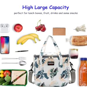 SAMERIO Lunch Bags for Women Large Insulated Lunch Box Cooler Tote Bags Adult Reusable Lunch Boxes for Work Travel Picnic Camping