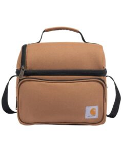 carhartt unisex insulated 12 can two compartment lunch cooler brown one size