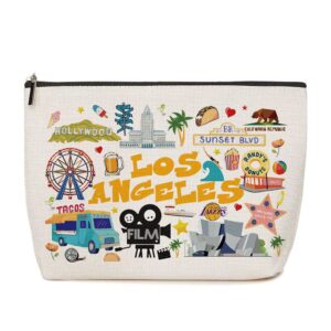howdoudo toiletry bag for women america los angeles bag unique design home kitchen decorative travel holiday souvenir gift, los angeles lovers , history