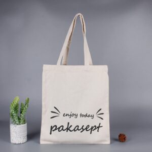 PakaLife Canvas Tote Bag Vintage Tote Bag Shopping Bags Beach Bag Book Totes