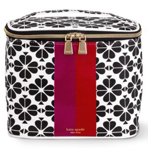 Kate Spade New York Insulated Lunch Tote, Small Lunch Cooler, Cute Lunch Bag for Women, Floral Thermal Bag with Double Zipper Close and Carrying Handle, Spade Flower Stripe