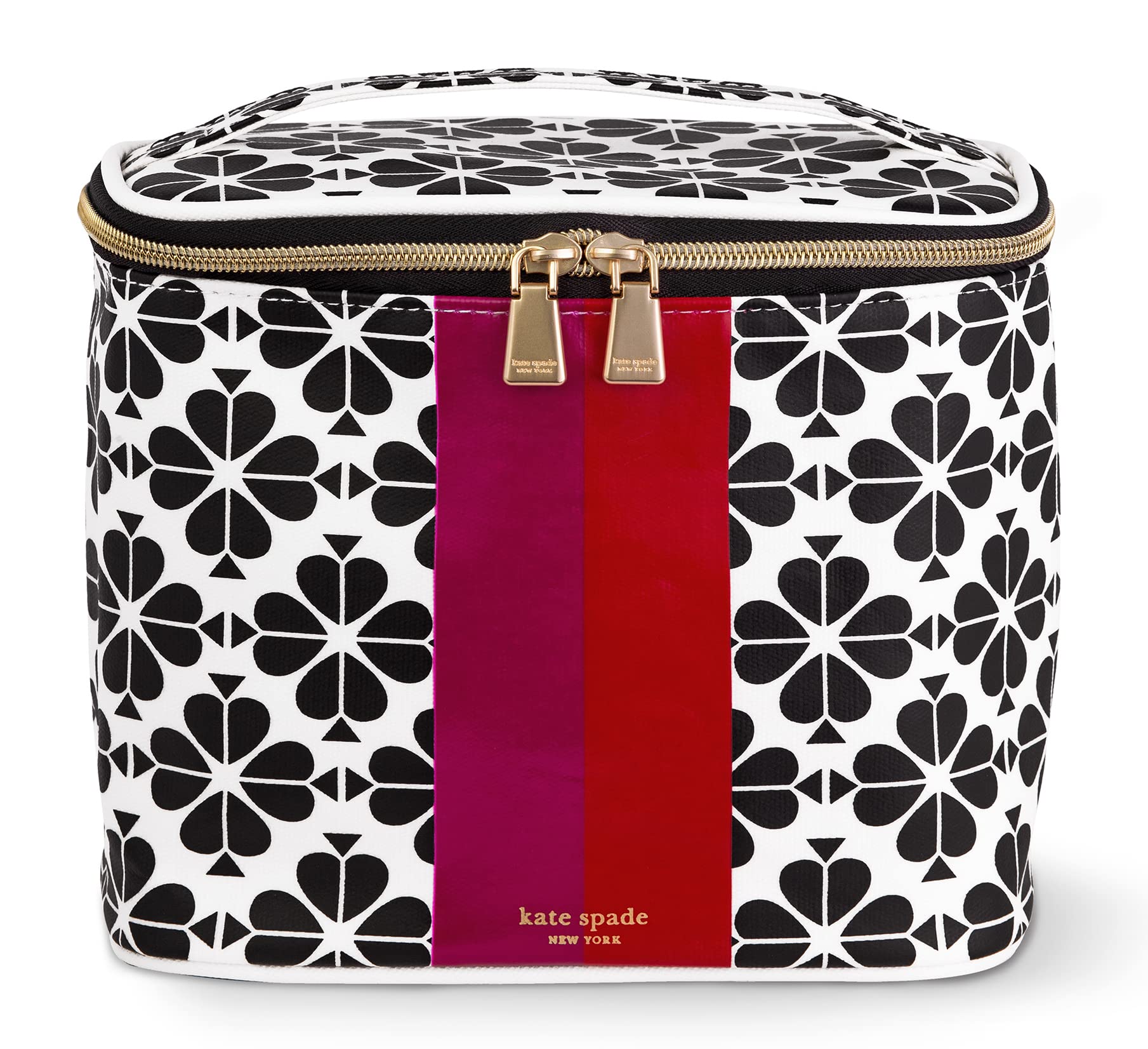 Kate Spade New York Insulated Lunch Tote, Small Lunch Cooler, Cute Lunch Bag for Women, Floral Thermal Bag with Double Zipper Close and Carrying Handle, Spade Flower Stripe