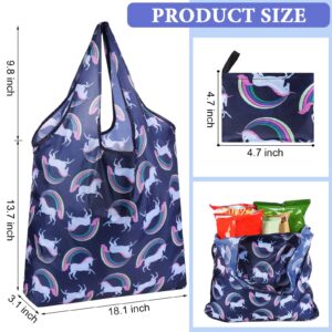 Shappy 30 Pcs Reusable Grocery Bags Christmas Foldable Shopping Totes Bags with Separated Zipper Storage Pouch Handles Lightweight Waterproof Reusable Bags Washable Cloth Grocery Bags (Floral Style)