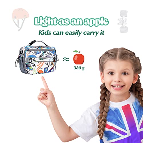 Maelstrom Lunch Box Kids,Expandable Kids Lunch Box,Insulated Lunch Bag for Kids,Lightweight Reusable Lunch Tote Bag for Boy/Girl,Suit for School/Picnic,9L,Helmet