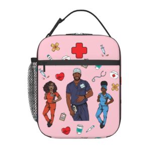 nurse lunch bag insulated pink nurse lunch box for women men aldult reusable tote for work office camping gift