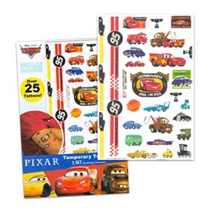 Cars Lightning McQueen Tote Bag Set - Bundle with Lightning McQueen Tote Bag, Stickers, Temporary Tattoos, More | Cars Tote Bag for Kids