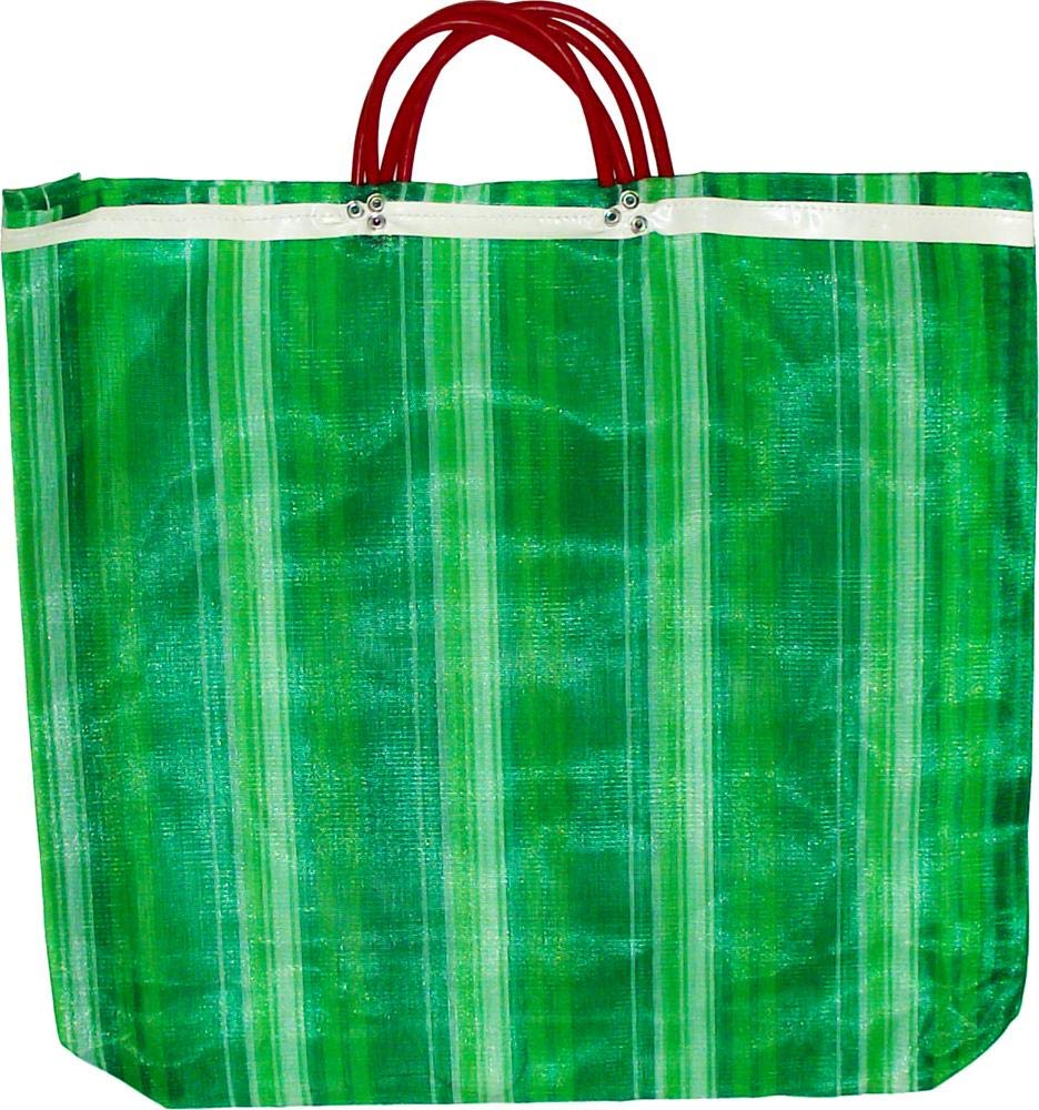 3 Large Mercado Bags, High Thread Mesh 20 x 22 Inches Market Reusable Grocery Bag