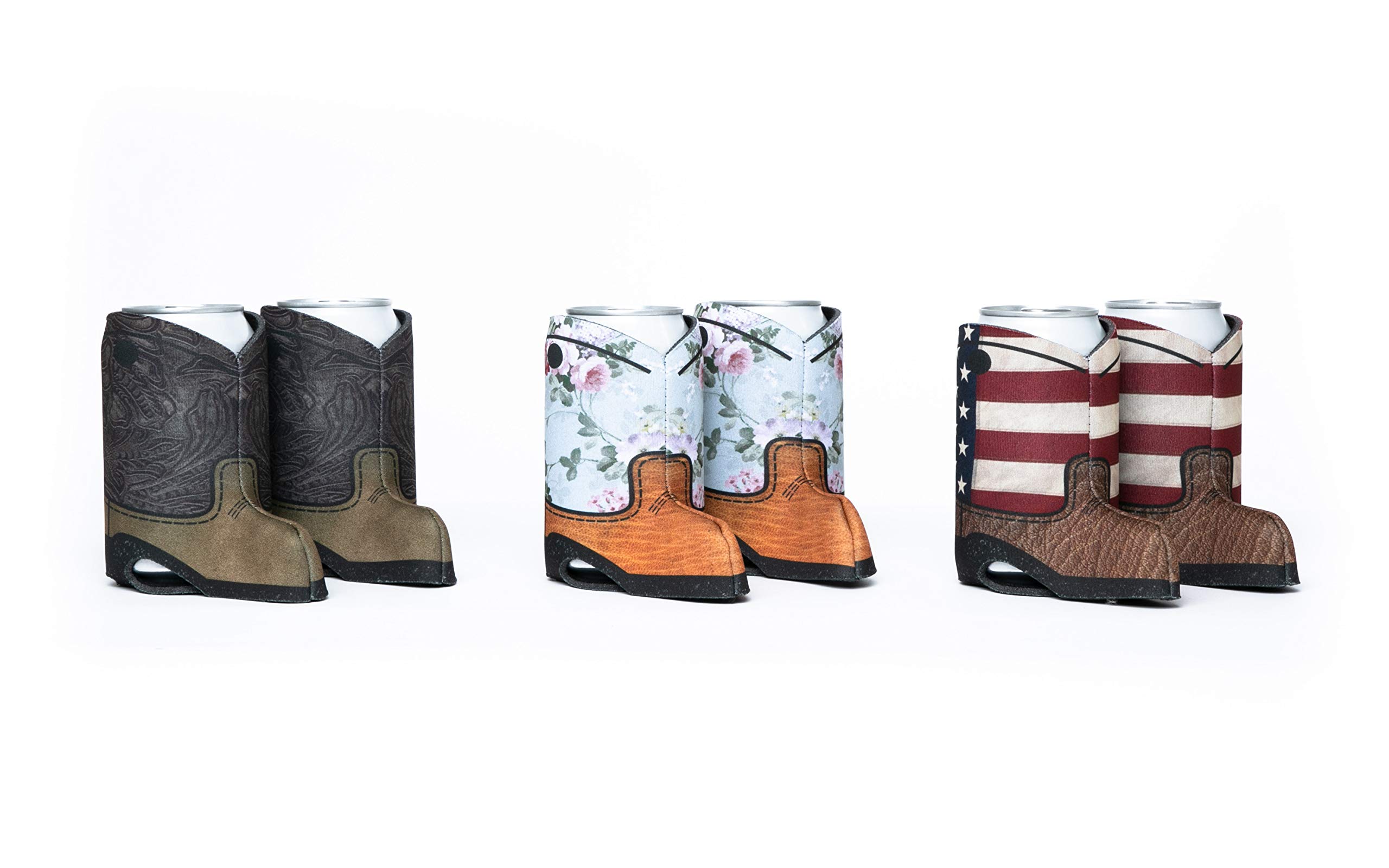 Beer Can Slim Coolie (Cowboy Boot 6-Pack)