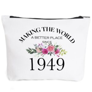 Fokongna 75th Birthday Gifts for Women Mom Grandma Aunt BFF Friends Teacher Boss Staff Colleague Coworker-Making The World Since 1949-75Years Old Gifts Ideas For Women Turning 75 for Wife Sisters Her