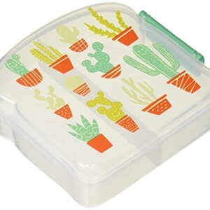 SugarBooger Good Lunch Sandwich Box, Cactus, 1 Count (Pack of 1)