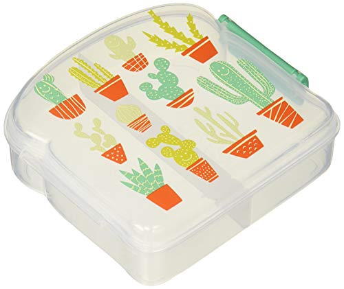 SugarBooger Good Lunch Sandwich Box, Cactus, 1 Count (Pack of 1)